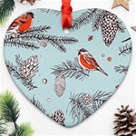 Christmas birds Heart Ornament (Two Sides)