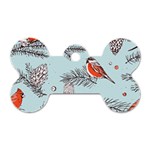 Christmas birds Dog Tag Bone (One Side)