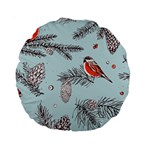 Christmas birds Standard 15  Premium Round Cushions