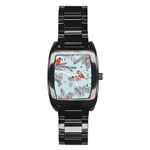 Christmas birds Stainless Steel Barrel Watch