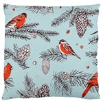 Christmas birds Large Flano Cushion Case (Two Sides)