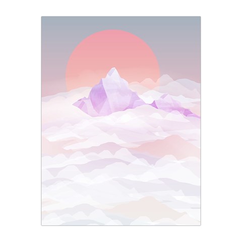 Mountain Sunset above Clouds Medium Tapestry from ArtsNow.com Front