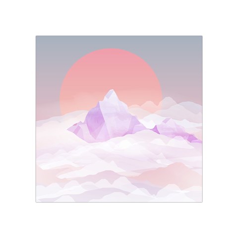 Mountain Sunset above Clouds Square Tapestry (Small) from ArtsNow.com Front
