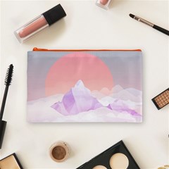 Mountain Sunset Above Clouds Cosmetic Bag (Medium) from ArtsNow.com Front
