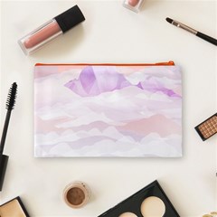 Mountain Sunset Above Clouds Cosmetic Bag (Medium) from ArtsNow.com Back