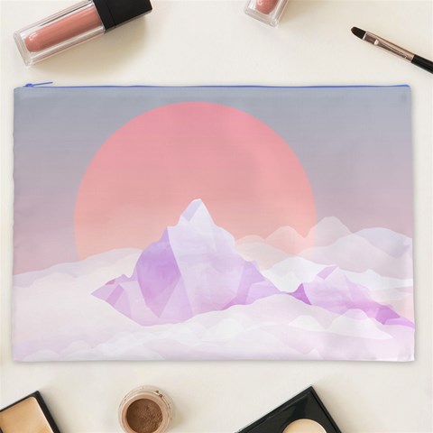 Mountain Sunset Above Clouds Cosmetic Bag (XXL) from ArtsNow.com Front