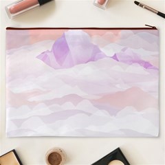 Mountain Sunset Above Clouds Cosmetic Bag (XXXL) from ArtsNow.com Back