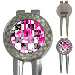 Pink Star Splatter 3-in-1 Golf Divots