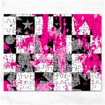 Pink Star Splatter Rectangular Jigsaw Puzzl