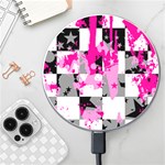 Pink Star Splatter Wireless Charger