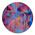 Abstract marbling art print Round Mousepads