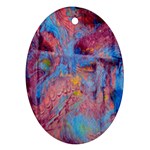 Abstract marbling art print Ornament (Oval)