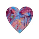 Abstract marbling art print Heart Magnet