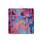 Abstract marbling art print Square Magnet