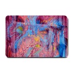 Abstract marbling art print Small Doormat 