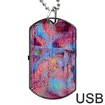 Abstract marbling art print Dog Tag USB Flash (Two Sides)