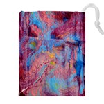 Abstract marbling art print Drawstring Pouch (5XL)