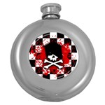 Emo Skull Round Hip Flask (5 oz)