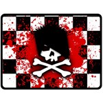 Emo Skull Double Sided Fleece Blanket (Large) 