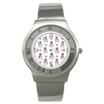 Little Husky With Hearts Stainless Steel Watch