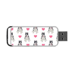 Little Husky With Hearts Portable USB Flash (Two Sides) from ArtsNow.com Back