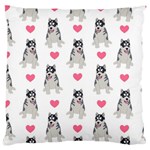 Little Husky With Hearts Standard Flano Cushion Case (Two Sides)