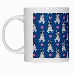 Little Husky With Hearts White Mugs from ArtsNow.com Left