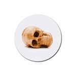 White Skull Rubber Coaster (Round)