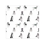 Husky Dogs Small Satin Scarf (Square)