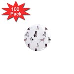 Husky Dogs With Sparkles 1  Mini Magnets (100 pack) 