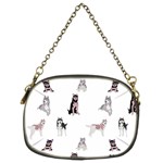 Husky Dogs With Sparkles Chain Purse (Two Sides)