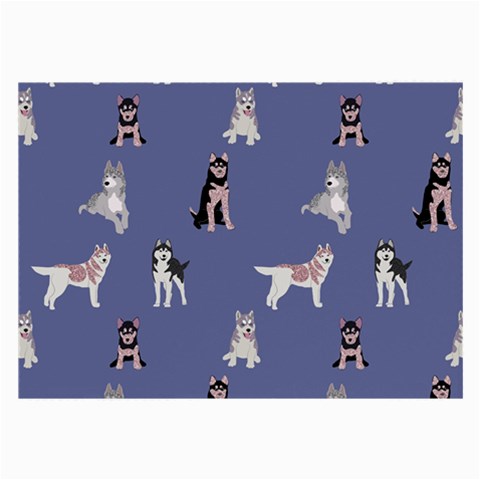 Husky Dogs With Sparkles Large Glasses Cloth (2 Sides) from ArtsNow.com Front