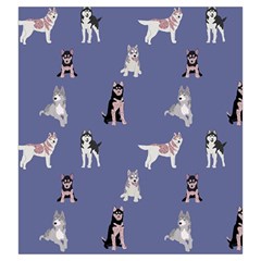 Husky Dogs With Sparkles Drawstring Pouch (Large) from ArtsNow.com Back