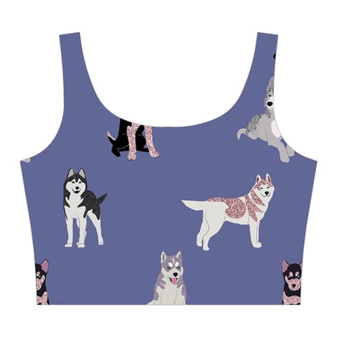 Husky Dogs With Sparkles Midi Sleeveless Dress from ArtsNow.com Top Front