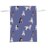 Husky Dogs With Sparkles  Lightweight Drawstring Pouch (XL)