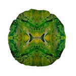 Green Repeats Standard 15  Premium Flano Round Cushions