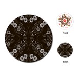 Folk flowers print Floral pattern Ethnic art Playing Cards Single Design (Round)