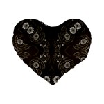 Folk flowers print Floral pattern Ethnic art Standard 16  Premium Flano Heart Shape Cushions