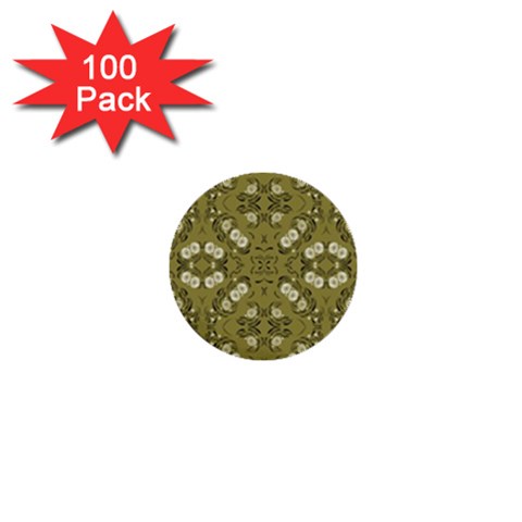 Folk flowers print Floral pattern Ethnic art 1  Mini Buttons (100 pack)  from ArtsNow.com Front