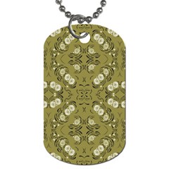 Folk flowers print Floral pattern Ethnic art Dog Tag (Two Sides) from ArtsNow.com Back