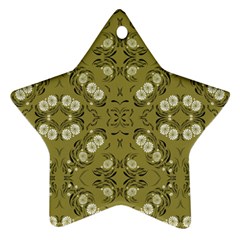 Folk flowers print Floral pattern Ethnic art Star Ornament (Two Sides) from ArtsNow.com Front