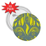 Folk flowers print Floral pattern Ethnic art 2.25  Buttons (10 pack) 