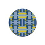 Abstract pattern geometric backgrounds   Rubber Coaster (Round)