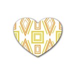 Abstract pattern geometric backgrounds   Rubber Heart Coaster (4 pack)