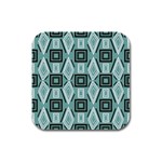 Abstract geometric design   geometric fantasy   Rubber Square Coaster (4 pack)