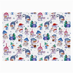 Cute Snowmen Celebrate New Year Large Glasses Cloth (2 Sides) from ArtsNow.com Back