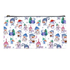 Cute Snowmen Celebrate New Year Pencil Case from ArtsNow.com Front