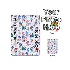 Cute Snowmen Celebrate New Year Playing Cards 54 Designs (Mini) from ArtsNow.com Front - Joker1