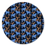 Blue Tigers Magnet 5  (Round)