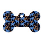 Blue Tigers Dog Tag Bone (One Side)